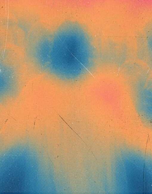 Abstract orange and blue textured background with a distressed vintage look, perfect for an Easter sermon theme.