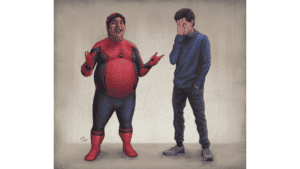 Ned Leeds as Spiderman and Peter Parker